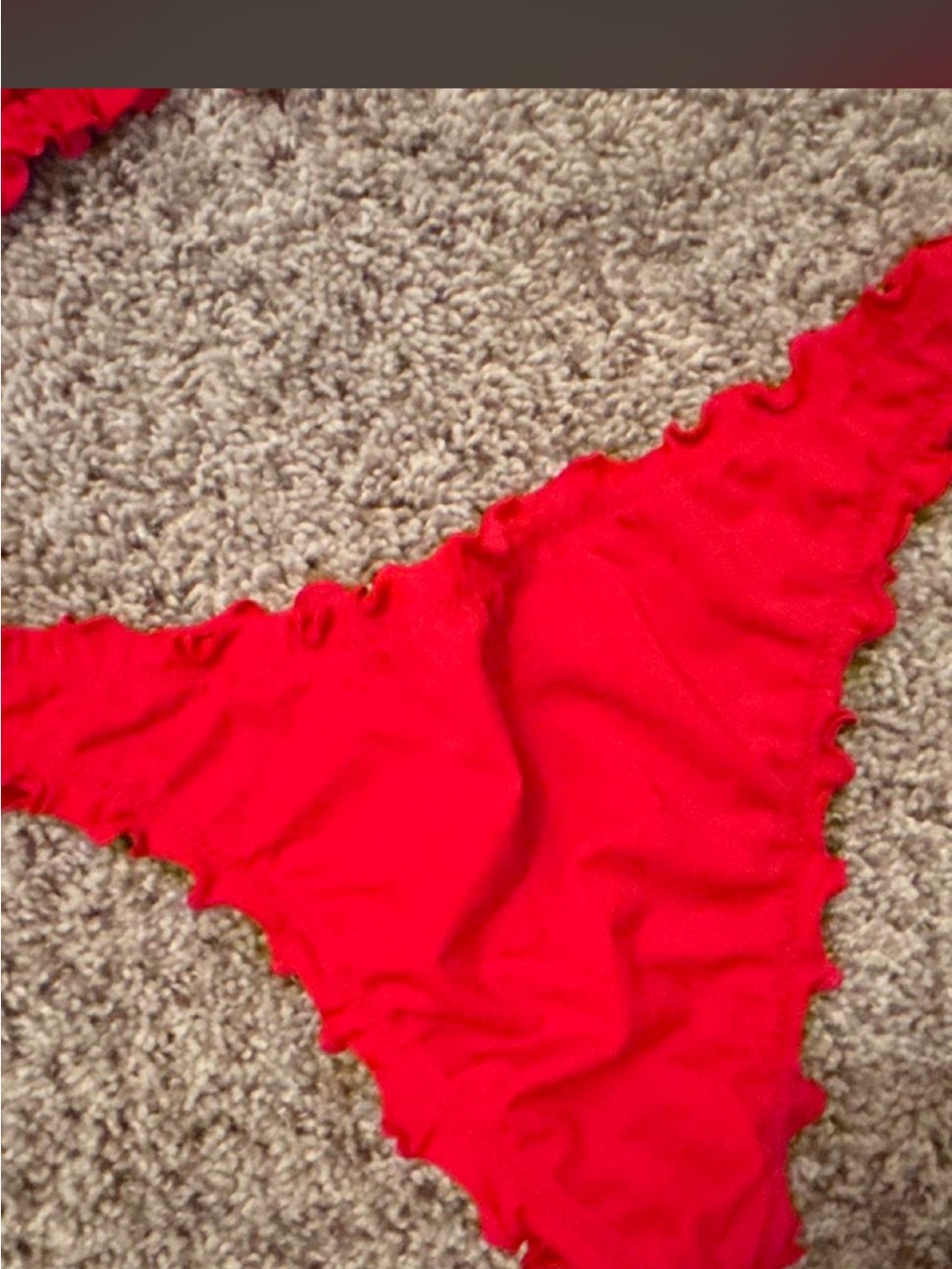 Target Red Ruffle Bandeau Bikini Set - Picture 3 of 6